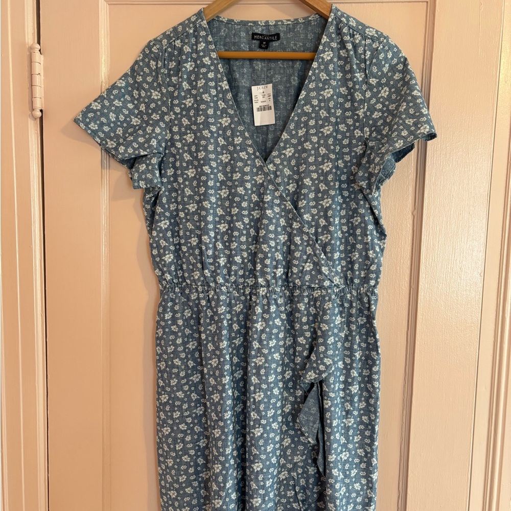 J. Crew Blue Floral Dress